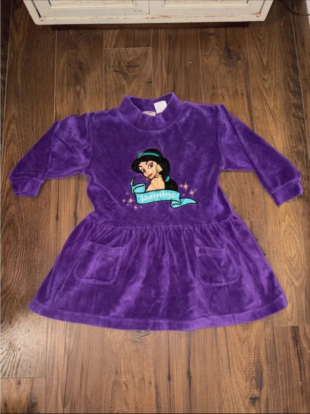 Disney Vintage Purple Jasmine Velvet Dress for Kids
